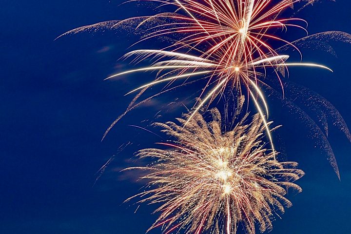 fireworks in the sky