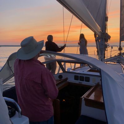 a man standing on a boat
