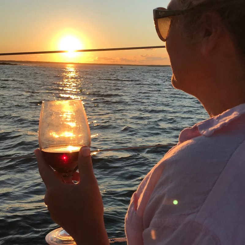 a man looking at the water